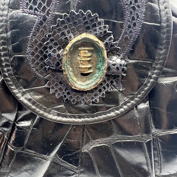 Vintage Park Avenue International Crossbody Clutch Genuine Crinkled Leather Bag - Picture 12 of 12